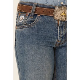 Cinch Boys' Big White Label Regular Jeans, Light Stone wash, 14R