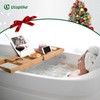 Utoplike Bamboo Bathtub Caddy Tray Bath Tray for Tub, Adjustable