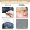 BHAHB 2 PCS Shower Cap Reusable Waterproof Double Layer Elastic