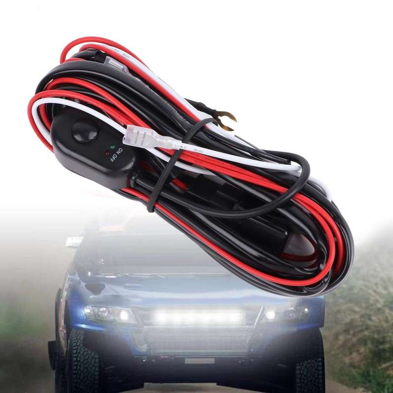 LED Light Bar Wiring Harness Car Work Light Remote On