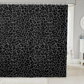 Erosebridal African Cheetah Bathroom Curtain,Leopard Print Shower Curtain 72" W x 84" L for Bathroom,Grey Animal Skin Fabric Shower Curtain,Wildlife Waterproof Bathroom Curtains