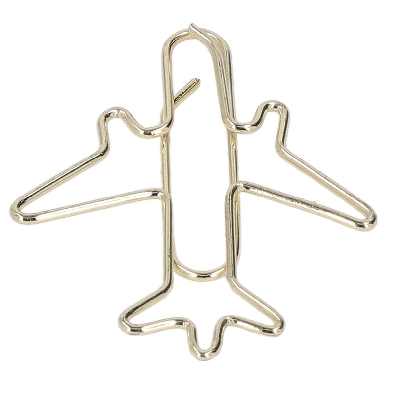 100Pcs Paper Clips Gold Cute Unique Shape Electroplating Process Lightweight