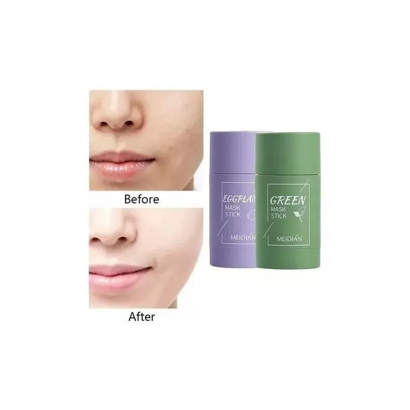 E-karly Kit Mask Stick Green Tea Cleasing + Stick Berenjena