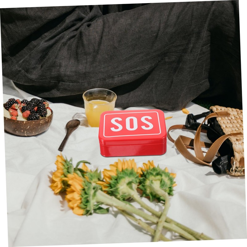 OHPHCALL Outdoor Survival Shockproof Metal Small Container Survival Supplies Case