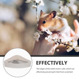 POPETPOP Rabbit Litter Box Ceramic Rabbit Toilet : Rabbit Corner Litter Box Bunny Litter Box Small Animal Litter Box Pet Toilet for Guinea Pigs Hamster Chinchilla Hedgehog, 24x18.5cm, White