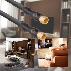 OEHLBACH Transmission Shift S HD Satellite Cable (Made in Germany- 4K UltraHD F-Connector Cable for Satellite TV - HDTV, 4-Way Shielding) 10 m Anthracite