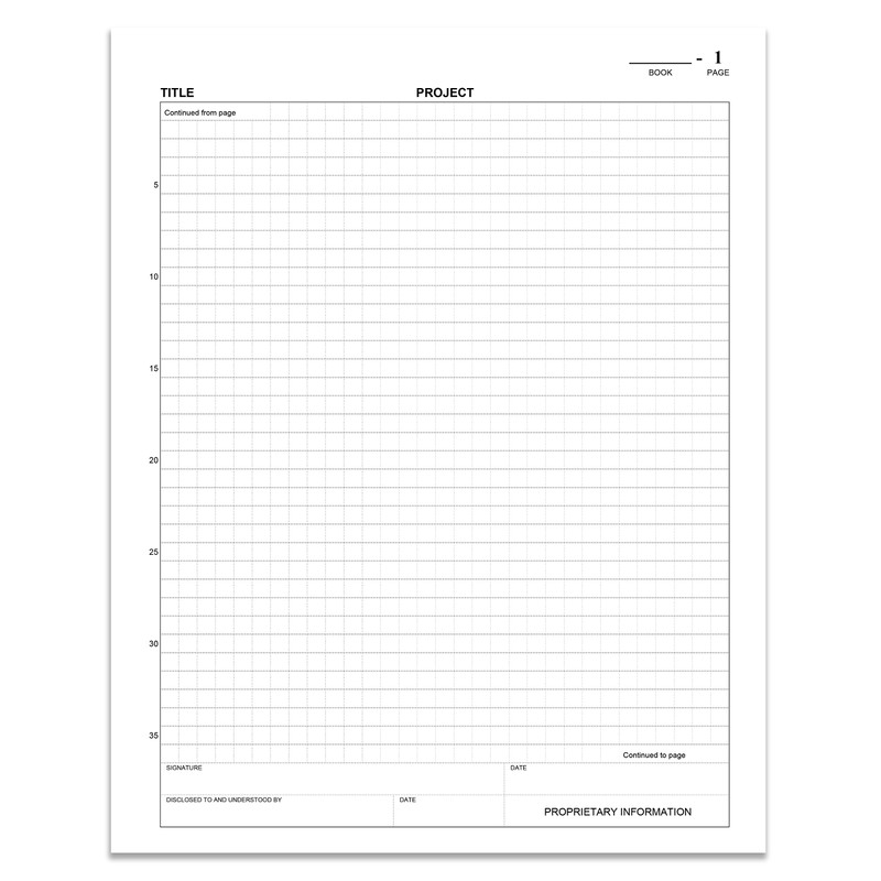 BookFactory Scientific Notebook/Scientific Lab Note Book - 96 Pages (.25''