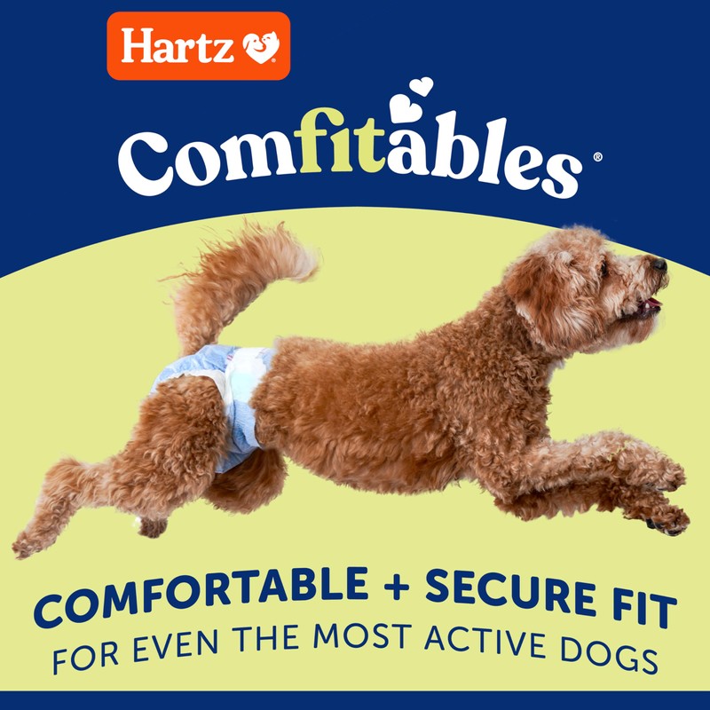 New! Hartz Comfitables Disposable Dog Diapers, Size XS 12 Count,
