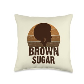 melanin shades Melanin Sugar brown sugar Throw Pillow