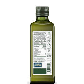 California Olive Ranch 100% California Extra Virgin Olive Oil - Certified Cooking & Baking EVOO - California Grown Cold Pressed Oil - Whole30, Keto, Vegan, Kosher Extra Virgin Olive Oil, 500mL (Pack of 6)