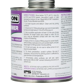 WELD-ON 10210 P-68 PVC/CPVC Non-Bodied Primer - Fast Acting and Low-VOC, Purple, 1 Quart (32 fl oz)