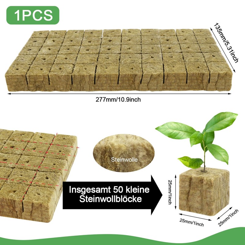 Nuyoah Rock Wool Cultivation Cubes Hydroponics Rockwool Cube Rockwool Cube