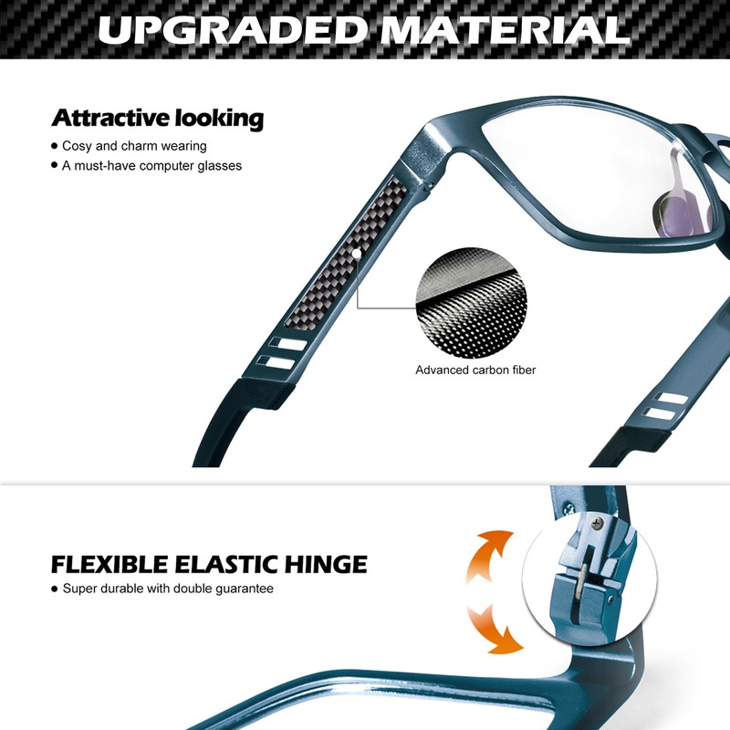 ANYLUV Blue Light Blocking Glasses Men Computer Gaming Glasses Lightweight