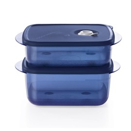 Tupperware Vent N Serve 2pc Medium Set Indigo/Mist, Blue