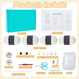 ORIGACH Owl Crochet Bag Kit for Beginners Adults, Crochet Owl Phone Bag Easy Crochet Kit with Step by Step Video Tutorial Instruction