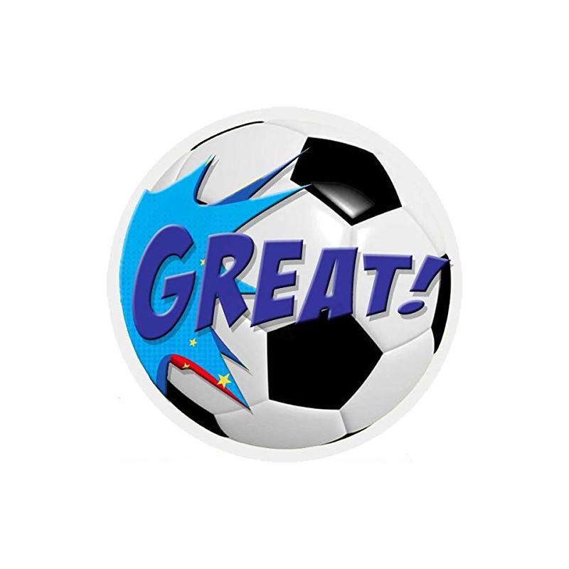 144 Football Praise Words 30 mm Reward Stickers for School