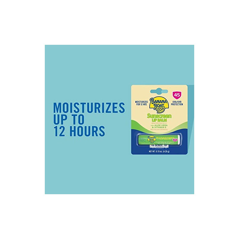 Banana Boat Aloe Vera Lip Protection Sunscreen, 0.15 Ounce