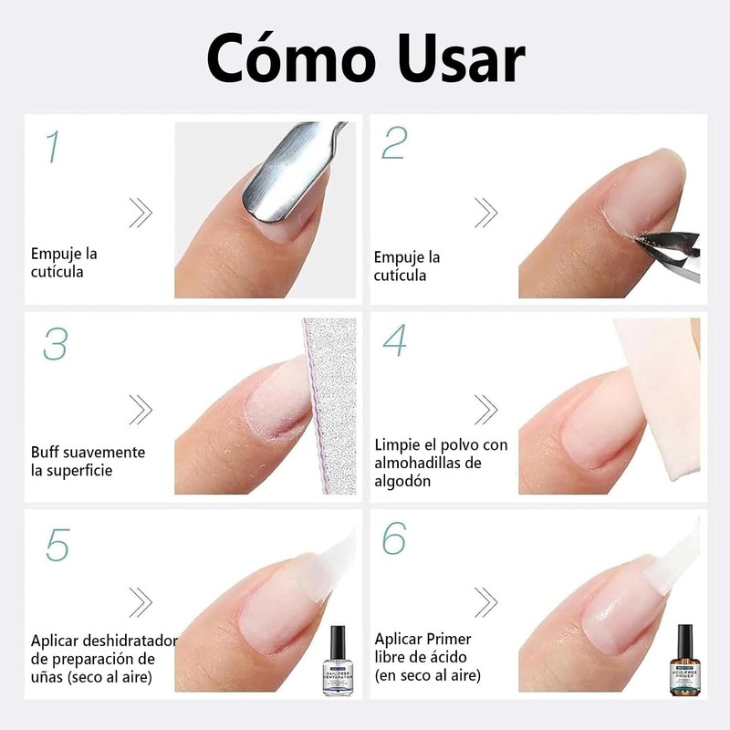 SADOWAY Kit de Imprimación de Uñas sin Ácido 15ml –