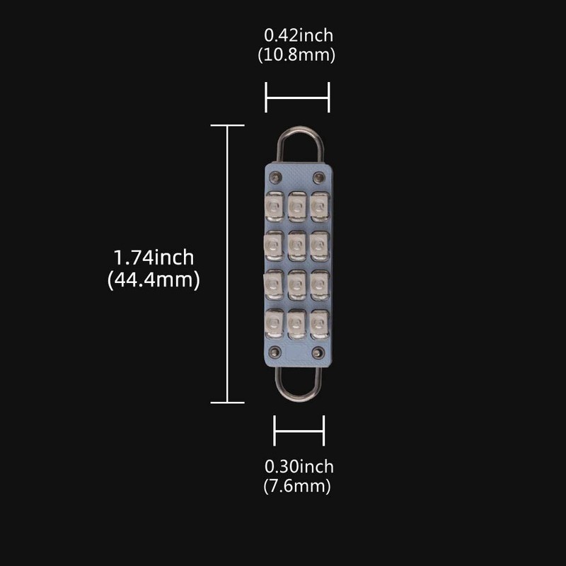 GrandviewTM 10 X 44mm(1.73") 12-SMD 1210 3528 Chip Rigid Loop