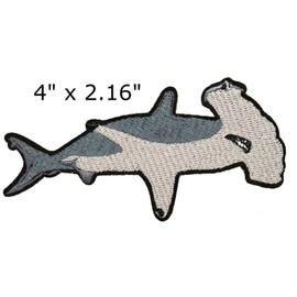 Athena Brands GREAT WHITE SHARK EMBROIDERED PATCH iron-on FISH applique Carcharodon Carcharias