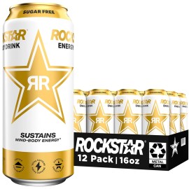 Rockstar Sugar Free Energy Drink, 16 Fl Oz Cans (Pack of 12) (Packaging May Vary