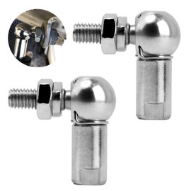 CS10 M6 L-shaped ball joint with bolt, M6 x 1.0 mm right-hand female thread, right-hand external thread, self-lubricating rod end bearing, threaded rod end bearing, spherical bearing, pack of 2