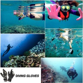 Wetsuit Gloves Neoprene Scuba Diving Gloves Surfing Gloves 3MM 5MM for Men Women Kids, Thermal Anti Slip Flexible Dive Water Gloves for Spearfishing Swimming Rafting Kayaking Paddling (3mm Camo, M)
