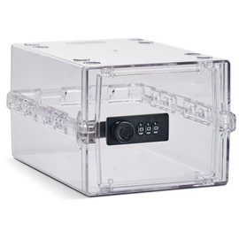 Lockabox Mini™ | Caja pequeña con cerradura de combinación (tamaño medio carta) | Mini caja con cerradura para medicamentos pequeños, aperitivos y tel