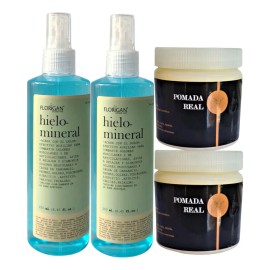 Hielo Mineral Florigan 2pz + 2 Pomada Real Blanca Para Dolor