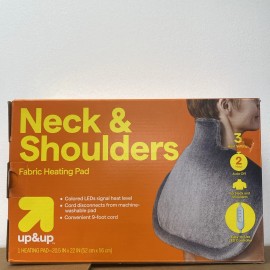 Up & Up - Neck & Shoulders Fabric Heating Pad,3 Settings, Auto Off, LED Cont