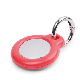 FRIZZE AirTag Case with Key Ring, Small Portable Accessories, Ideal for Car, Bicycle, Backpack, Pet (Case Cover for Air Tag with Key Ring), red