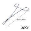 2 Pcs 12.5cm Piercing Pliers Set, Straight Head Locking Pliers,