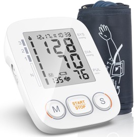 Blood Pressure Monitor for Home Use, Upper Arm Blood Pressure Machine with Large Cuff, Blood Pressure Machine, Adjustable Arm Cuff 8.7"-16.5",Large Display, 2 * 500 Readings Memory