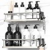 YASONIC Shower Caddy Adhesive, No Drill Bathroom Shower Organizers, with