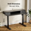 CROWNFURN 48x24 Inch Electric Standing Desk with 2 Drawers,Height Adjustable