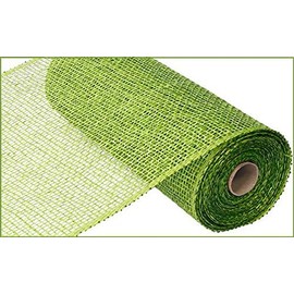 Poly Burlap Deco Mesh, Green - 10 Inches x 10 Yards