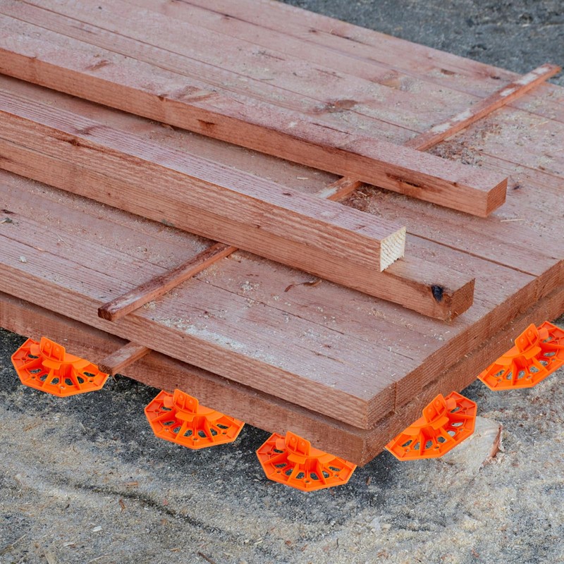 YEUQWJ 24 PCS Adjustable Deck Support Pedestal (1-3/16''-2-3/4''), Deck Foundation
