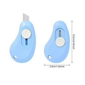 Honbay 10PCS Bean Shaped Mini Utility Knives Creative Cute Candy Colors Letter Opener Portable Art Knife Retractable Envelope Knife Letter Opener Carton Opener Box Cutter