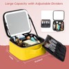 Gdsshuhung Makeup Bag with Mirror | Partitionable Professional Makeup Organizer
