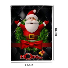 YINGXIANG Christmas Garden Flag Double Sided Flags Welcome Merry Christmas Flags Santa Claus 12.5x18.5 inches Winter Rustic Yard Signs Yard Decorations