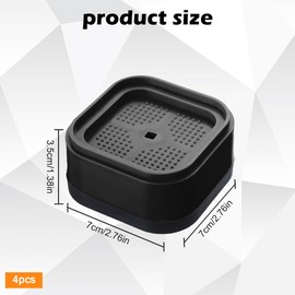 PMTFUMY 4-Pack Furniture Risers ，1 Inch Table Lifts for Heavy Duty Legs on Tables, Dressers, Desks, and Sofas，Enhanced Height and Stability