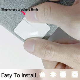 QDVDQ 60 Pcs Double Sided Tape Squares for Acoustic Foam or Panels, Heavy Duty Removable Mounting Tape Strong Adhesion with Tear Strip Easy to Install for Soundproofing Panels