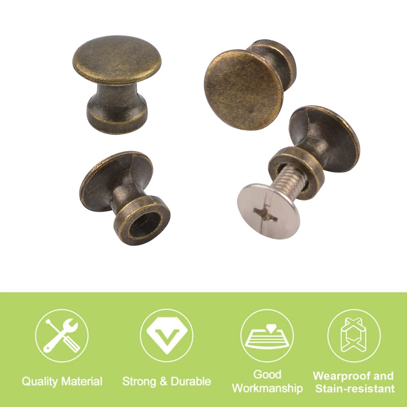 UFURMATE Mini Cabinet Knobs, 18PCS Zinc Alloy Single Hole Pull