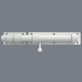 Alise 10 inch Barrel Bolt Latch,Slide Bolt Latch,Heavy Duty Solid SUS304 Stainless Steel Slide Lock for Wooden Fence,Barn Door,Interior or Outdoor Door White MS9200-W