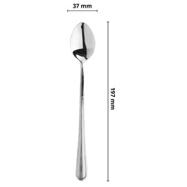 Glasmark KROSNO 1992 Spoon Set Coffee Spoon Cocktail Spoon Long Dessert Spoon Ice Cream Spoon 6 Pieces Dishwasher Safe Silver Stainless Steel