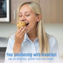 Lakanto Lemon Poppy Seed Muffin Mix - Sweetened with Monk Fruit Sweetener Allulose Erythritol, Easy to Make, Gluten Free, Nut Free, Fluffy, Snacks, Great Tasting - Lemon Poppy Seed (9.9 Oz)