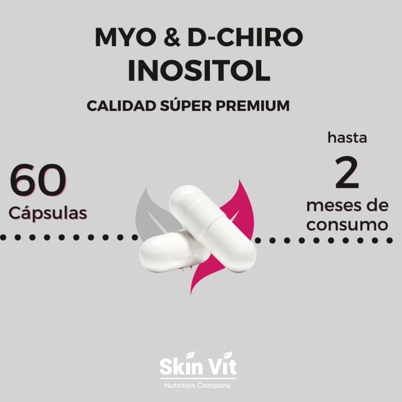 Myo & D-chiro Inositol Skin Vit Súper Premium Relación 40:1