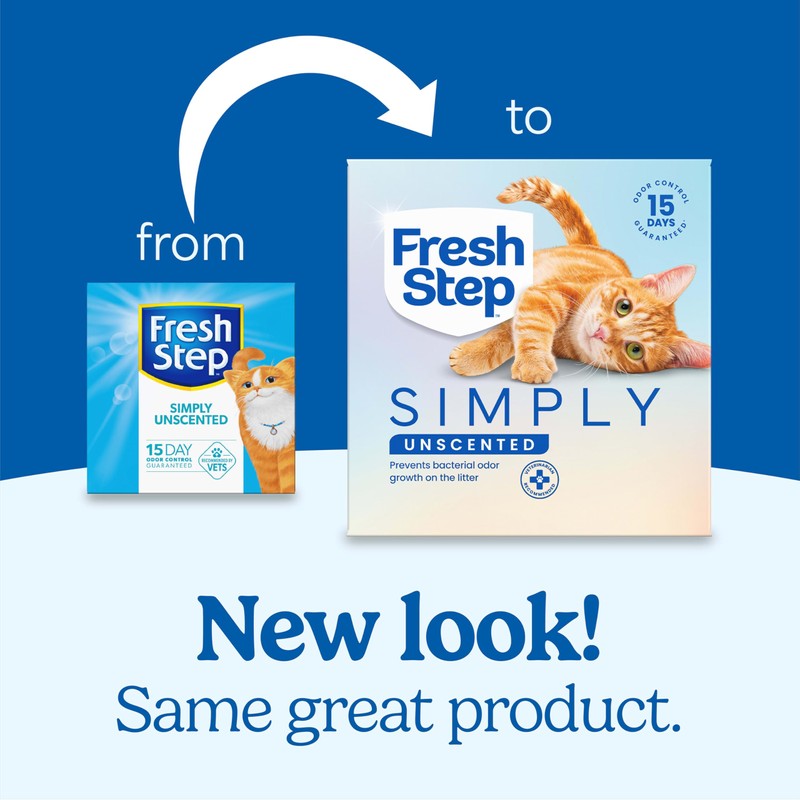 Fresh Step Simply Unscented Multi Cat Clumping Cat Litter, Low