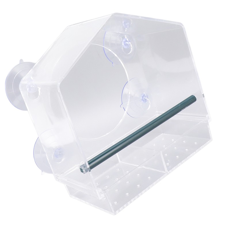 Window Bird Feeder Clear Sturdy Acrylic Window Bird House Feeder