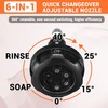 FIXFANS Pressure Washer Nozzle, 6 in 1 Quick Change Over
